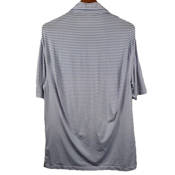 Vineyard vines men Large polo blue Pink Striped short sleeve lightweight Stretch - Picture 7 of 8